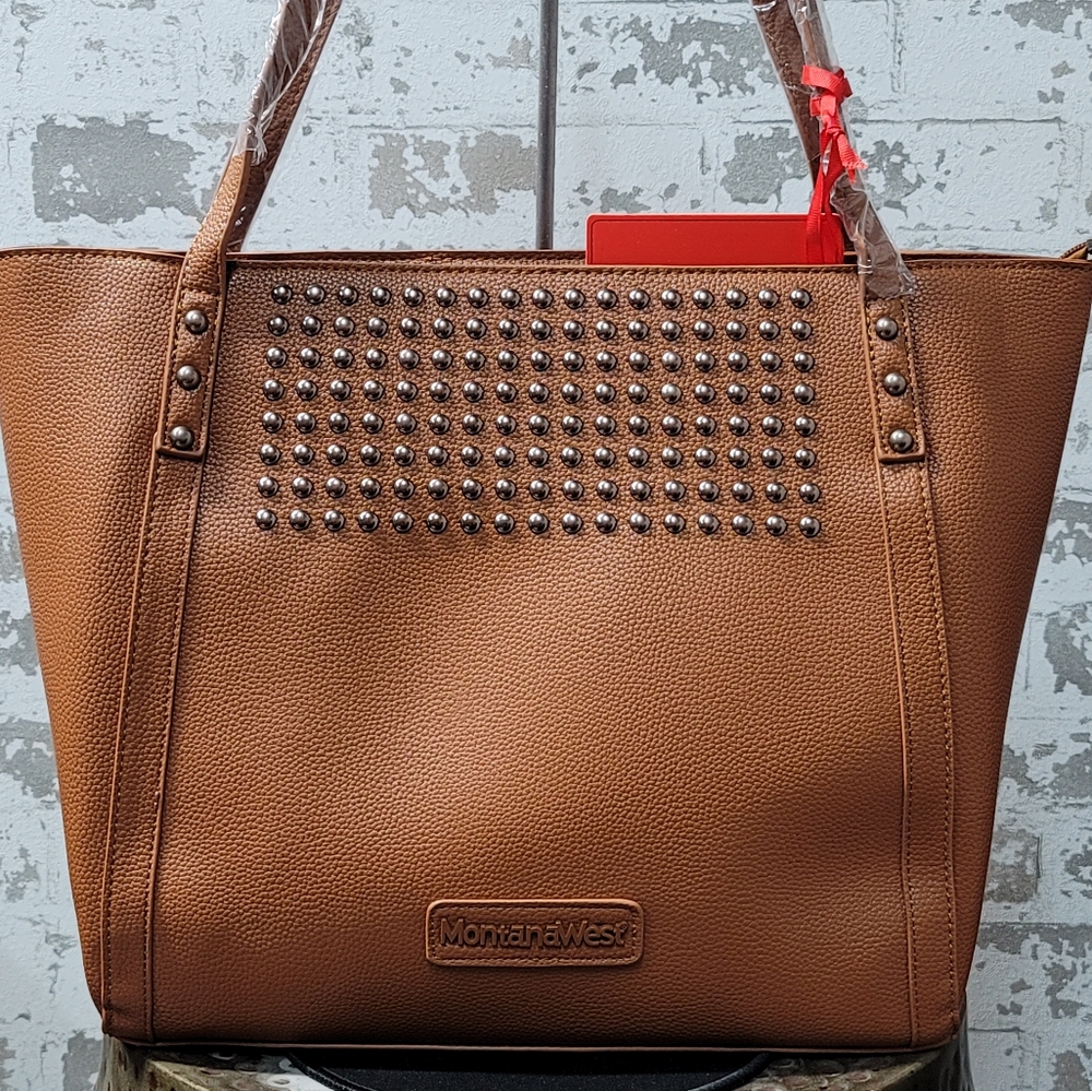 MWC-419BR Tote Rivets Purse